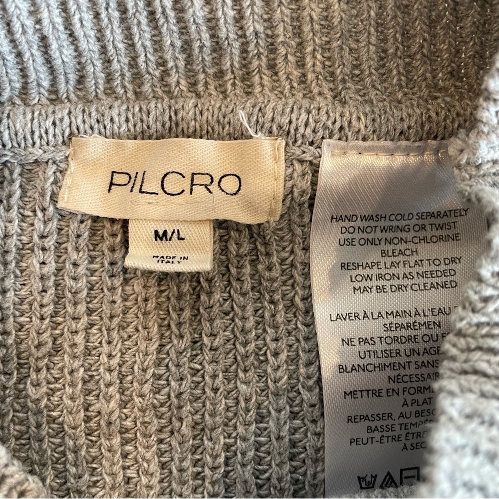 Pilcro Anthropologie Mock Neck Layering Sweater Vest (Gray) - M/L - Picture 4 of 8